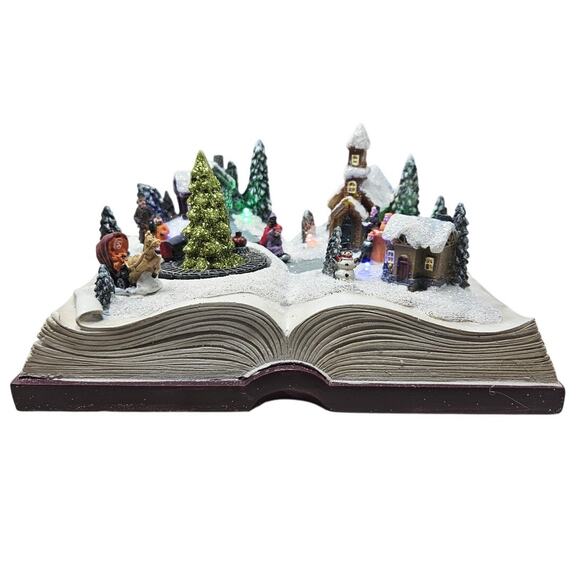 2018 Mr. Christmas Animated Musical Storybook Village Lights Music With Box - Picture 1 of 4